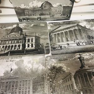 Vintage  SCHUBERT set/5!pcs plague bank of United States made in W. Germany